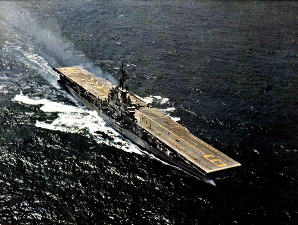 USS Essex (CVA-9) at sea c1954