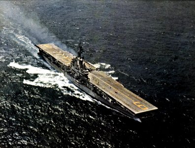 USS Essex (CVA-9) at sea c1954