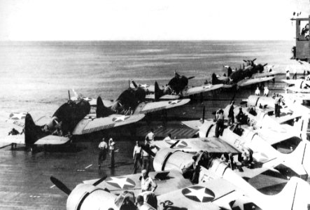 USS Enterprise flight deck 15 May 1942 photo