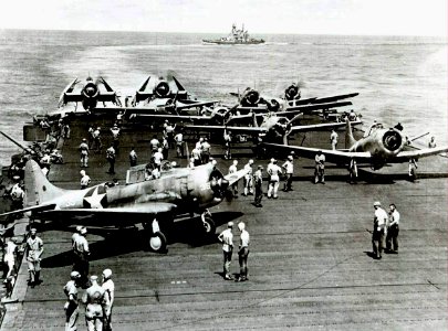 USS Enterprise flight deck BB-56 aft May 1943 photo