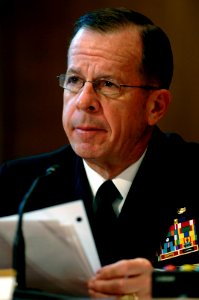 US Navy 070328-N-3642E-103 Chief of Naval Operations (CNO) Adm. Mike Mullen appears before the Senate Appropriations Committee for Defense to give testimony and answer questions concerning the fiscal year 2008 budget request photo
