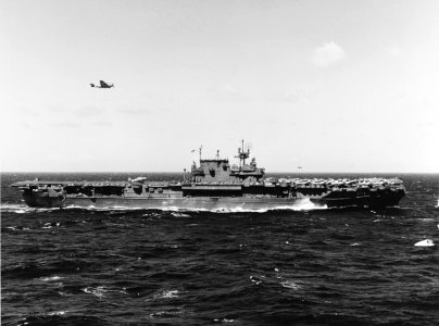 USS Enterprise (CV-6) underway at sea on 22 November 1943