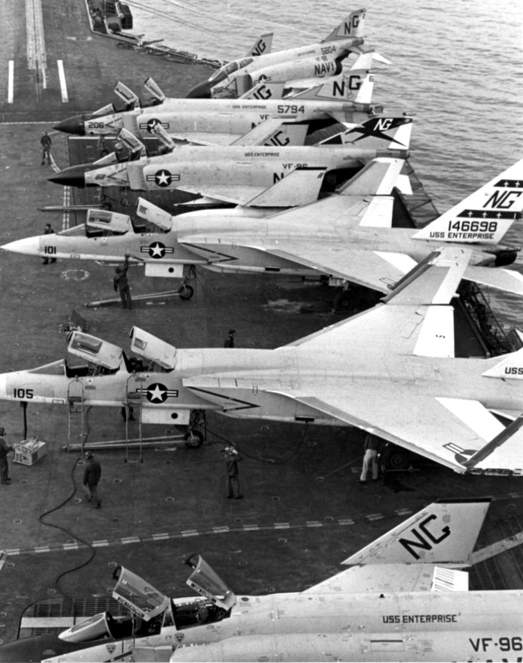 USS Enterprise (CVAN-65) flight deck forward 1968