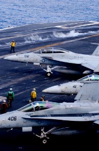 US Navy 070403-N-4009P-161 Sailors aboard the Nimitz-Class aircraft carrier USS Ronald Reagan (CVN 76) prepare for cycle of flight operations photo