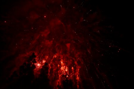 Night explosion pyrotechnics