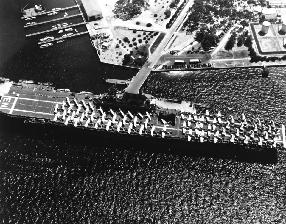 USS Enterprise (CV-6) at NAS North Island on 24 June 1940