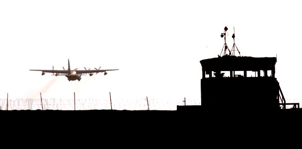 US Navy 070404-F-2269R-020 An HC-130P takes off from Camp Lemonier in support of the Combined Joint Task Force-Horn of Africa mission. CJTF-HOA is a unit of United States Central Command