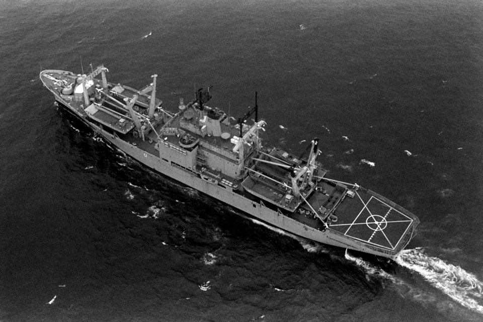 USS El Paso (LKA-117) from above 1983