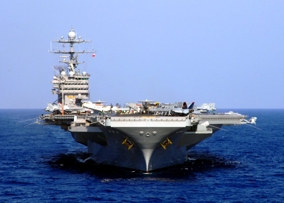 US Navy 070403-N-0535P-045 The Nimitz-class aircraft carrier USS Harry S. Truman (CVN 75) with embarked Carrier Air Wing (CVW) 3, transits through the Atlantic Ocean