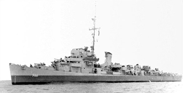 USS Earl V. Johnson (DE-702) underway, circa in 1944