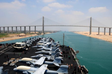 USS Dwight D. Eisenhower transits the Suez Canal 130613-N-GC639-107