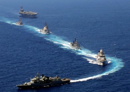 USS Dwight D. Eisenhower pass and review exercise DVIDS187853