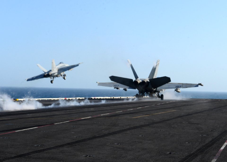 USS Dwight D. Eisenhower conducts flight operations. (8634866967)
