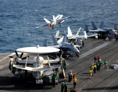 USS Dwight D. Eisenhower conducts flight operations. (8961599666)