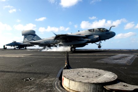 US Navy 070415-N-4776G-434 As the tire of an EA-6B Prowler, assigned to the