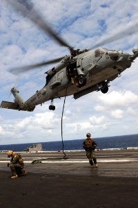 USS Dwight D. Eisenhower flight deck action 120628-N-RY232-372