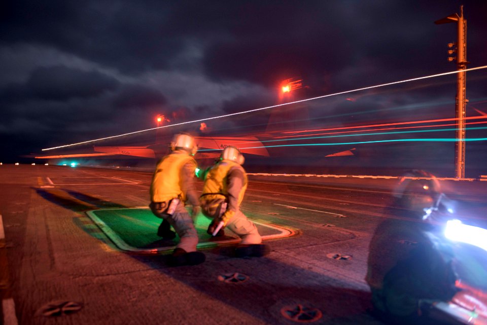 USS Dwight D. Eisenhower conducts flight operations. (25362063813)