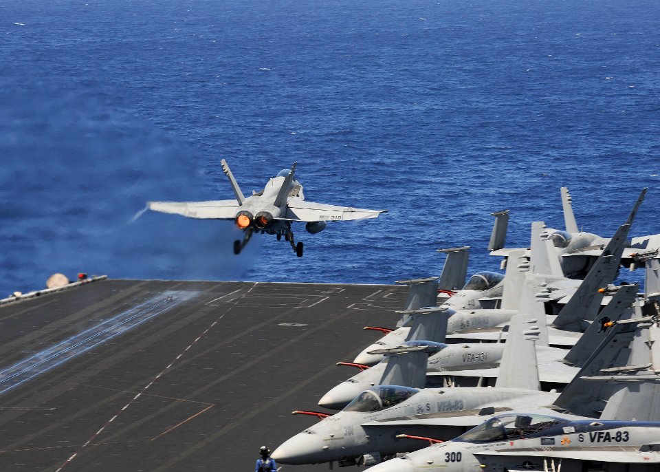 USS Dwight D. Eisenhower conducts flight operations. (9017058629)