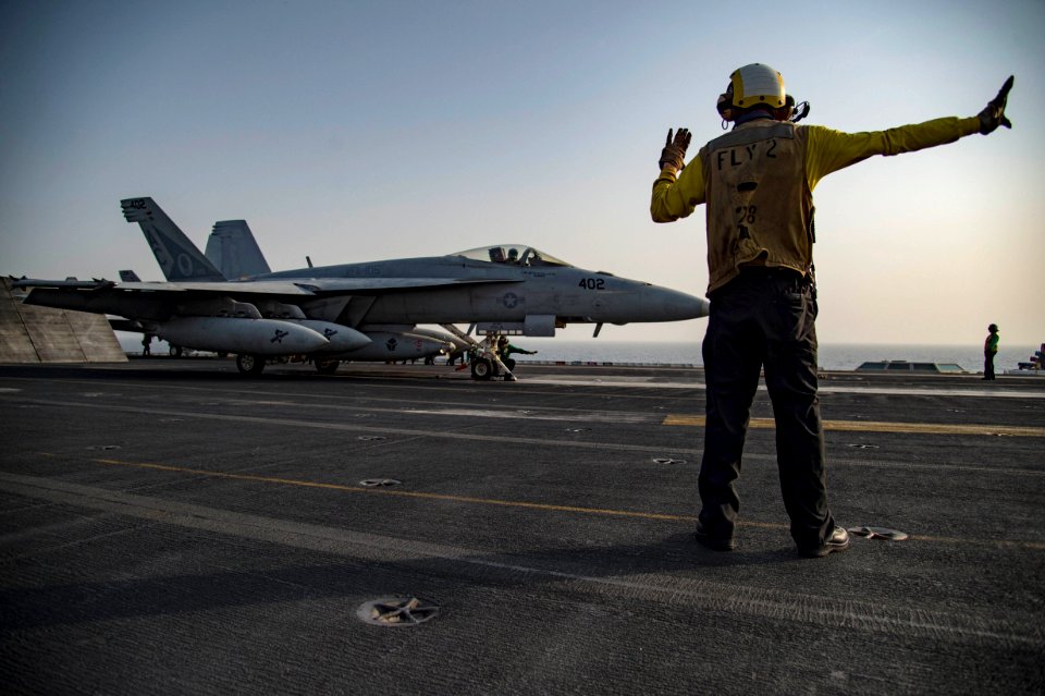 USS Dwight D. Eisenhower conducts flight operations. (28506546671)