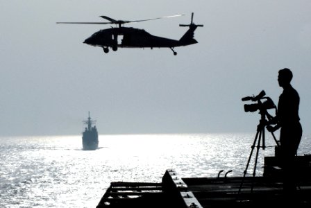 US Navy 070414-N-2659P-043 Mass Communication Specialist 3rd Class Elliott Fabrizio documents an MH-60S Seahawk, from the