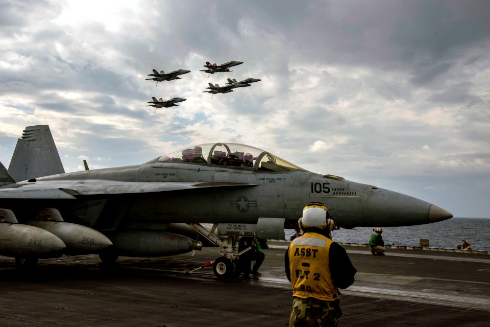 USS Dwight D. Eisenhower conducts flight operations. (31641501025)