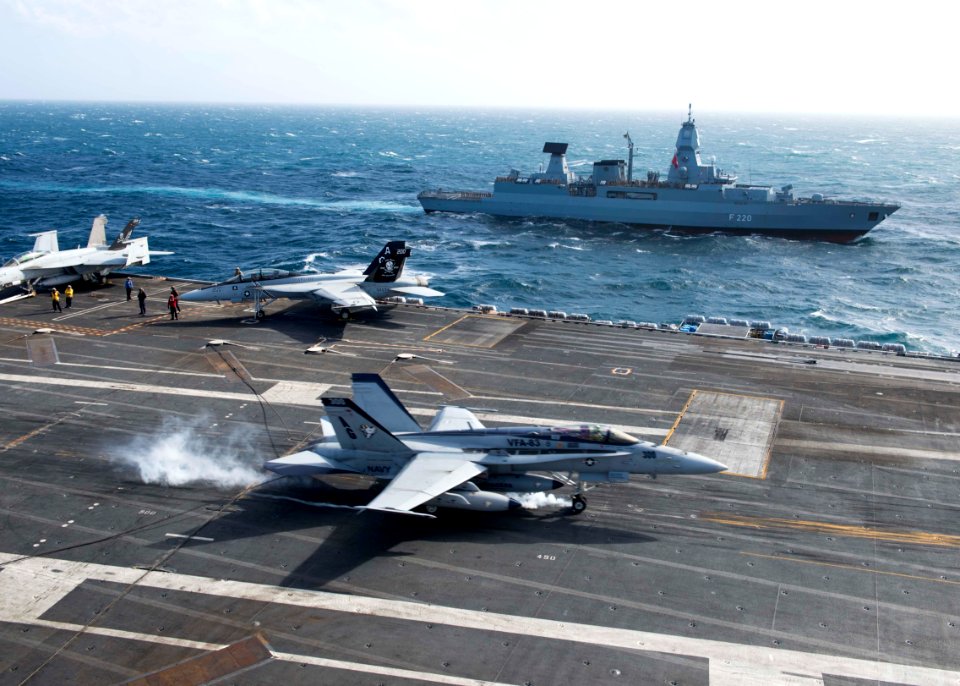 USS Dwight D. Eisenhower conducts flight operations. (8551632563)
