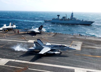 USS Dwight D. Eisenhower conducts flight operations. (8551632563)