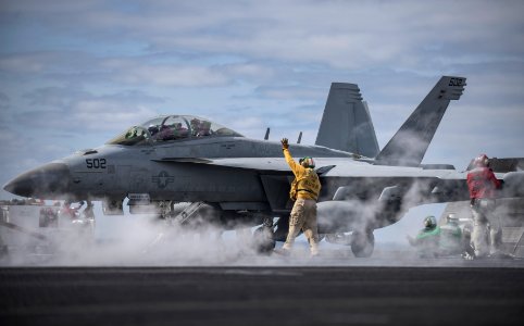 USS Dwight D. Eisenhower conducts flight operations. (26314263512)
