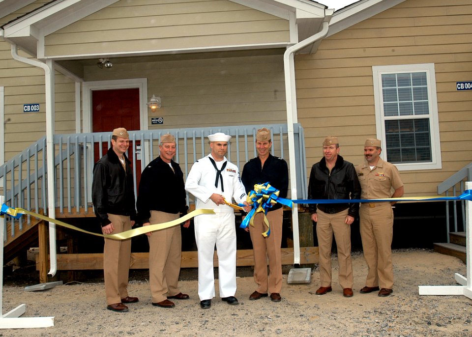 US Navy 070426-N-1082Z-003 Naval Support Activity Norfolk officially cut the ribbon to open the new beach cottages at Dam Neck Annex in Virginia Beach