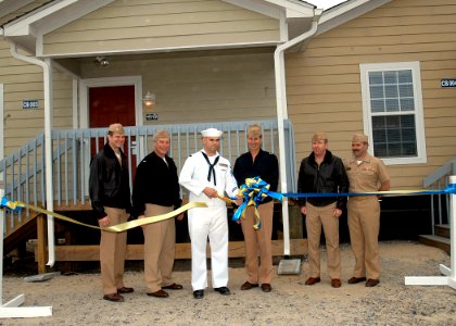 US Navy 070426-N-1082Z-003 Naval Support Activity Norfolk officially cut the ribbon to open the new beach cottages at Dam Neck Annex in Virginia Beach