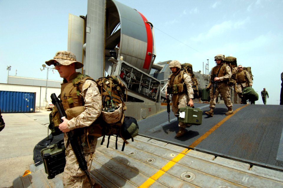 US Navy 070420-N-9818V-165 U.S. Marines attached to the 26th Marine Expeditionary Unit (MEU) based out of Camp Lejeune, N.C.