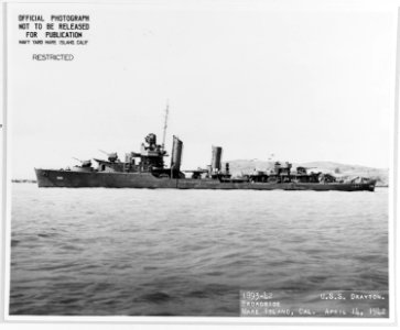 USS Drayton (DD-366) - 19-N-29189