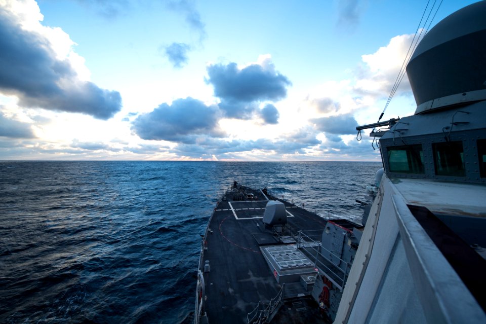 USS Donald Cook transits the Black Sea. (16216703345)