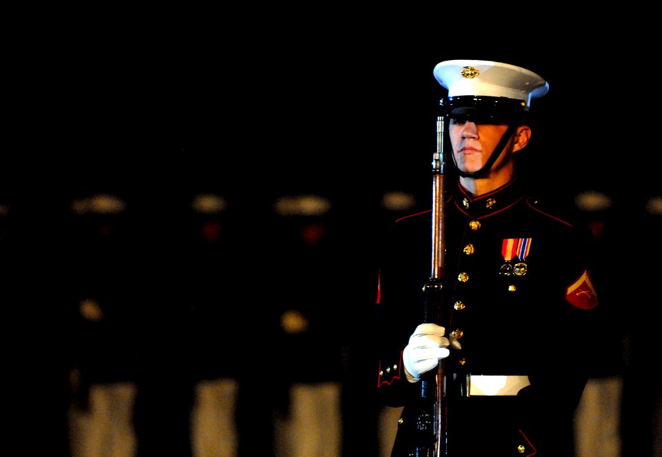 US Navy 070504-N-0696M-200 Marines perform during the 8th and I Parade at the Marine Corps Barracks in Washington, D.C