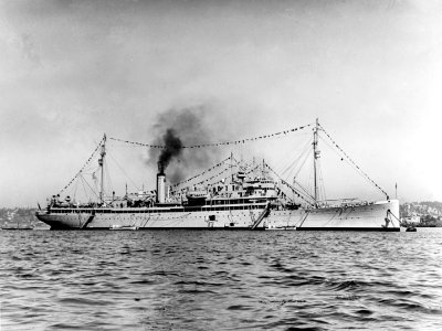 USS Dobbin (AD-3) at San Diego in October 1932 photo