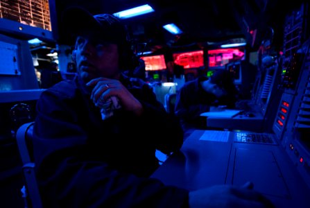 USS Donald Cook flag officer sea training 150401-N-JN664-016