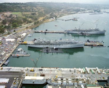 USS Dixon (AS-37) and McKee (AS-41) at San Diego 1987