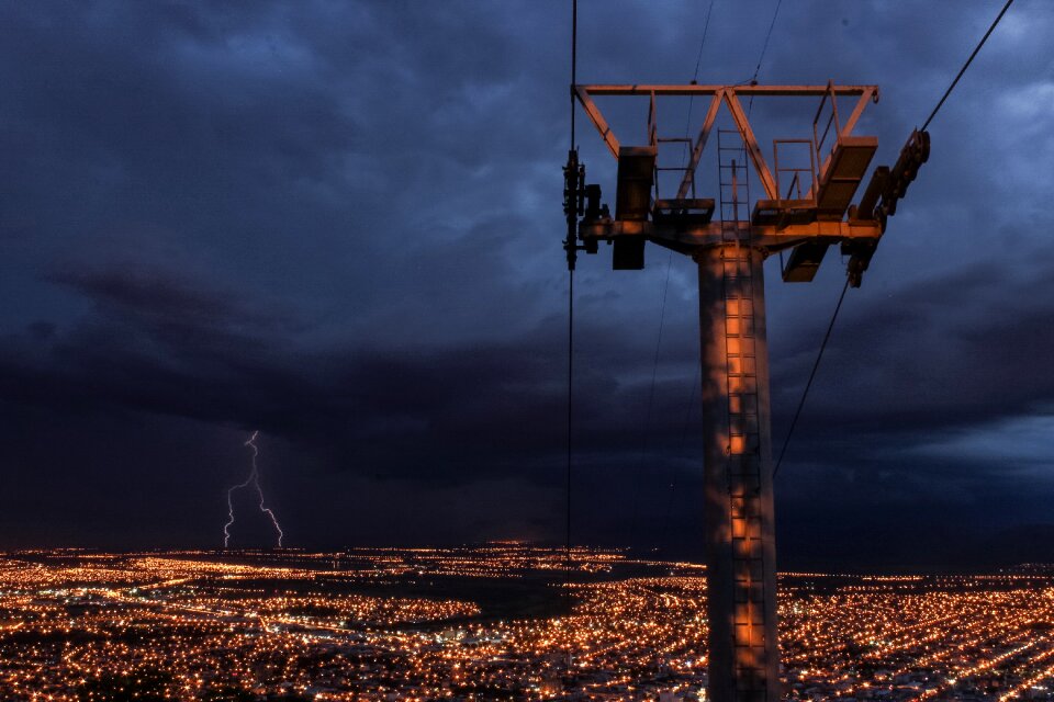 Lights building aerial