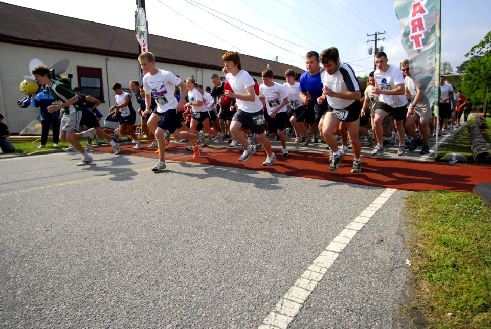 US Navy 070519-N-0193M-260 More than 350 runners being their run in the 3rd annual Rudy Run SEAL Challenge, an eight-kilometer obstacle run at Naval Amphibious Base Little Creek