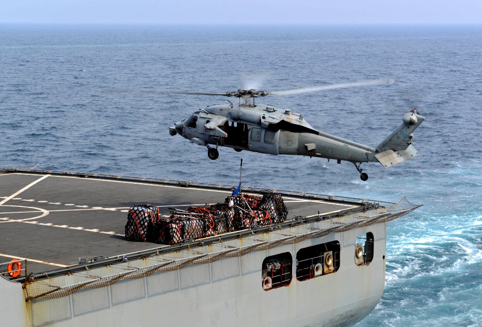 USS Denver replenishment at sea 140403-N-BJ178-008