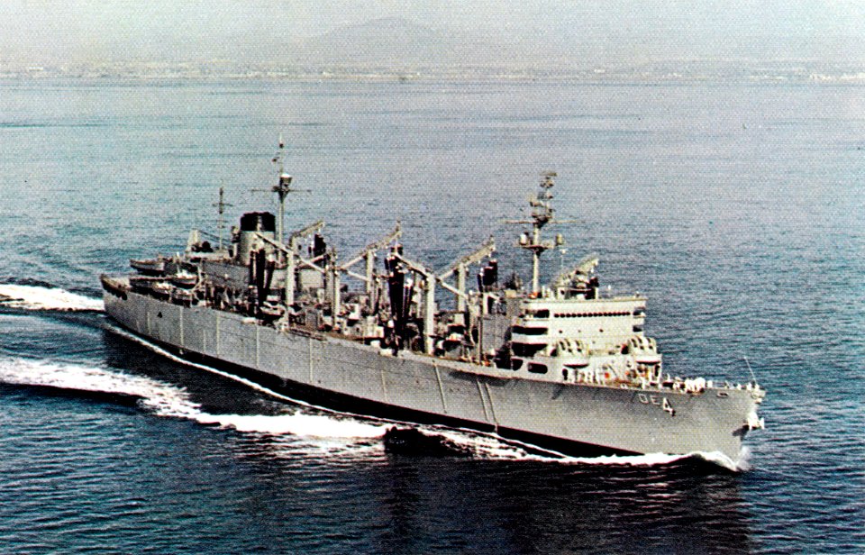 USS Detroit (AOE-4) underway in 1973
