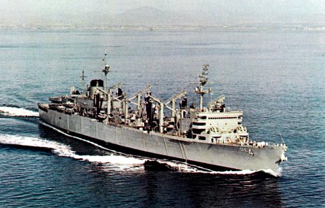 USS Detroit (AOE-4) underway in 1973