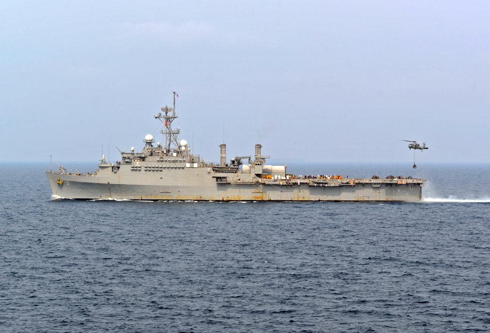 USS Denver replenishment at sea 140403-N-BJ178-072
