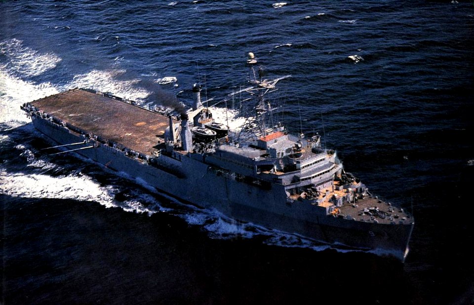 USS Denver (LPD-9) underway, circa in 1970