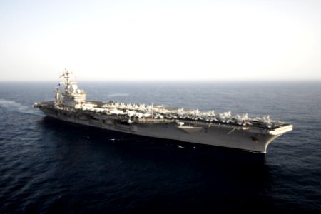 US Navy 070522-N-8157C-475 USS Nimitz (CVN 68) steams through the Gulf of Oman