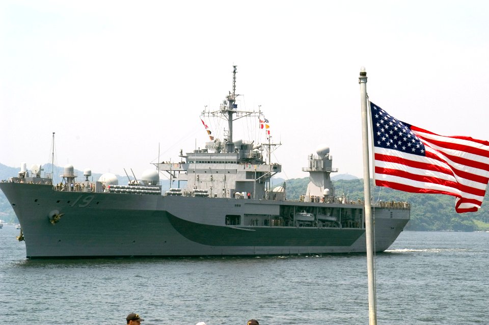 US Navy 070523-N-9520G-002 Amphibious Command ship USS Blue Ridge (LCC 19) departs Commander Fleet Activities Yokosuka for a scheduled deployment