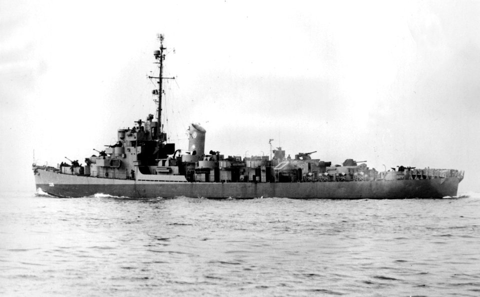USS Daniel (DE-335) undeway on 10 March 1945 (L45-71.01.01)
