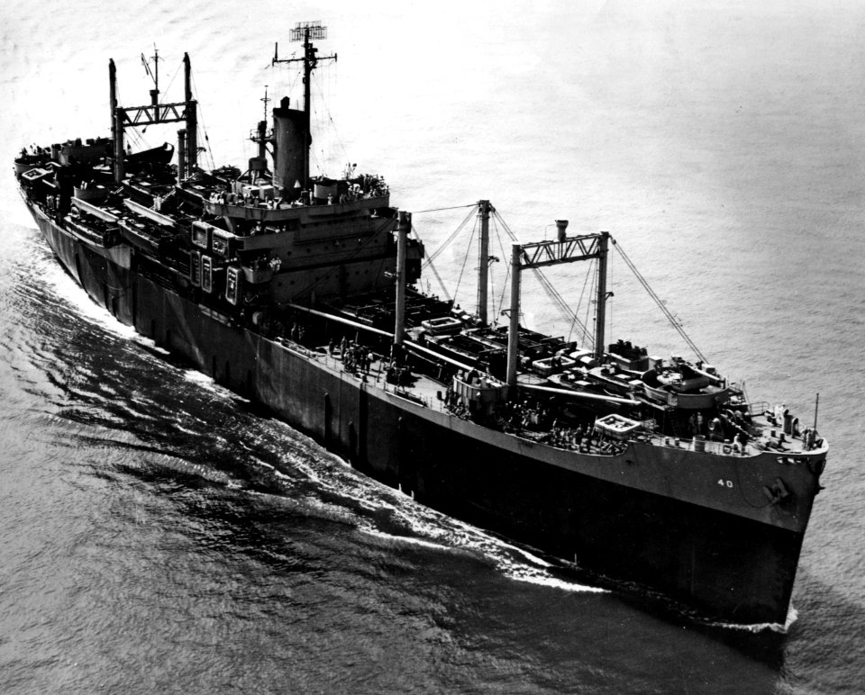 USS Custer (APA-40) underway in the Atlantic Ocean on 18 September 1943 (80-G-204846)