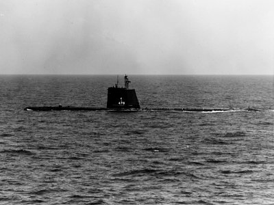 USS Cutlass (SS-478) underway on 9 May 1962