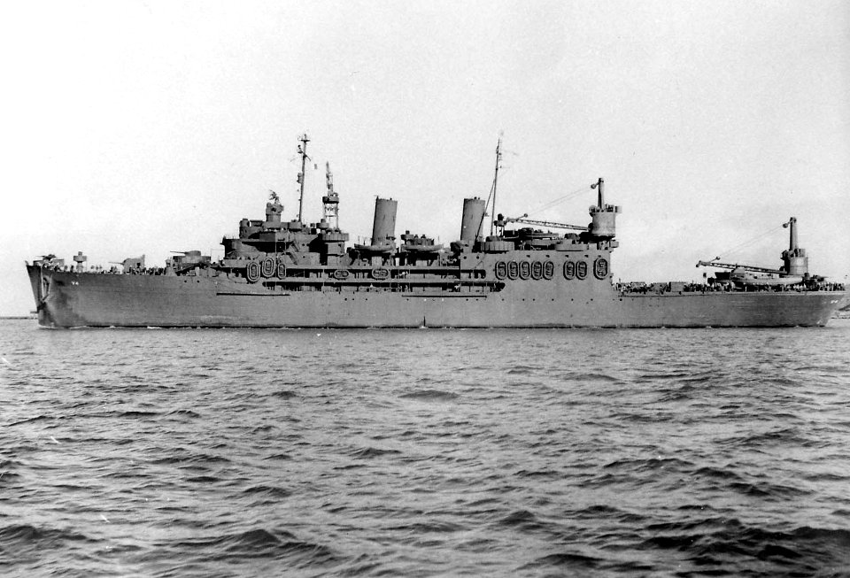 USS Curtiss (AV-4) off the Mare Island Naval Shipyard on 31 October 1945